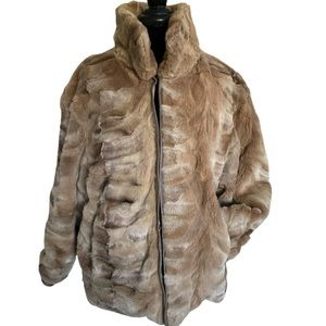 Vintage Rabbit Fur Natural Color Soft Supple Coat Size M/L